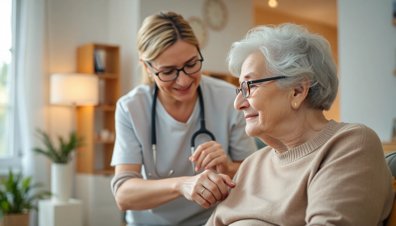 Caregiver providing ambulante pflege castrop rauxel support in a cozy home environment.