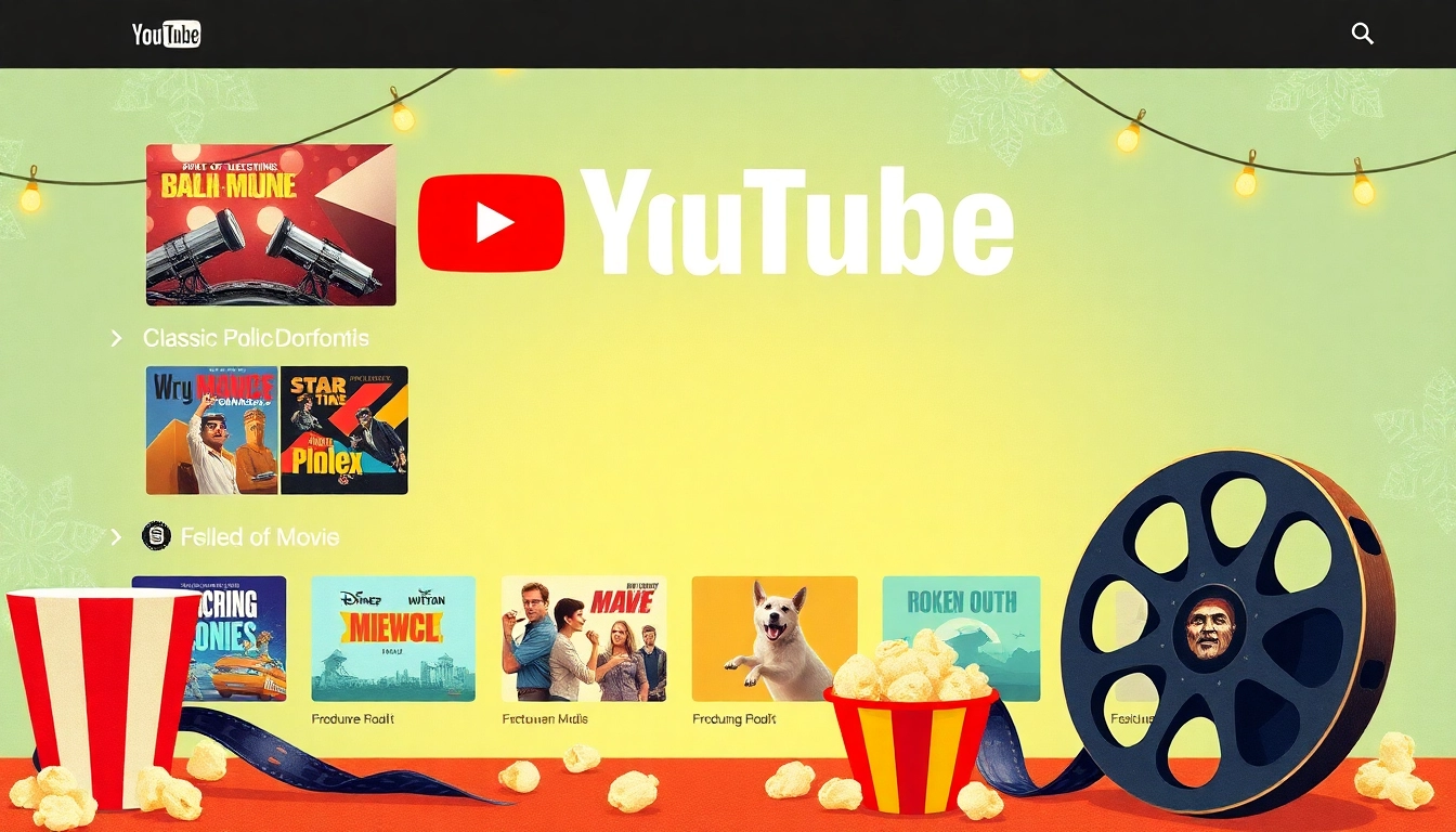 Discover exciting public domain movies on YouTube featuring classic films and vibrant visuals.