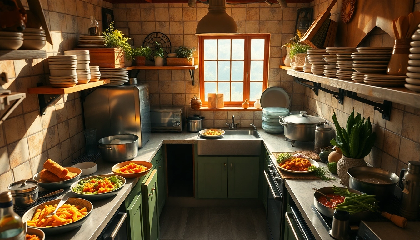 Engage with culinary creativity on dishfacts.com as vibrant dishes are prepared in a sunlit kitchen.