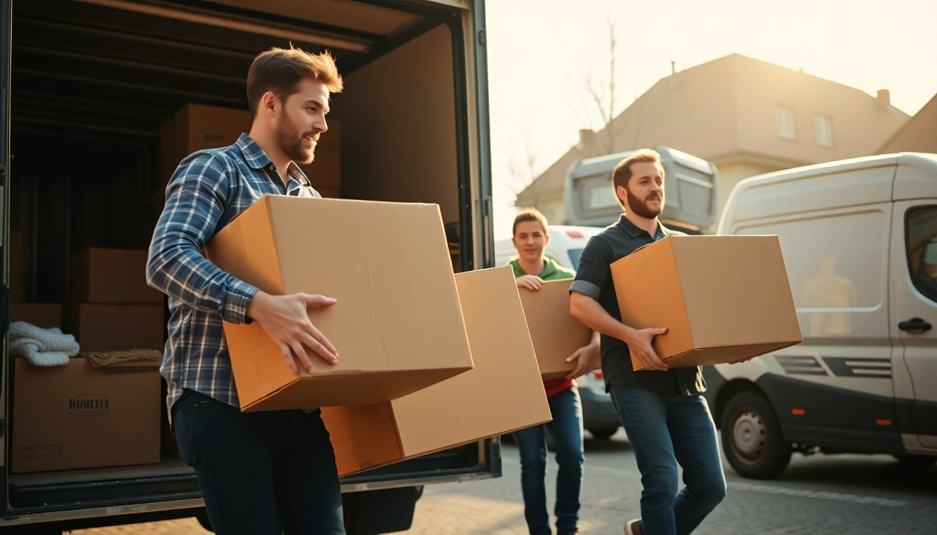Efficient Umzug Fürth service showcasing movers handling boxes with care.