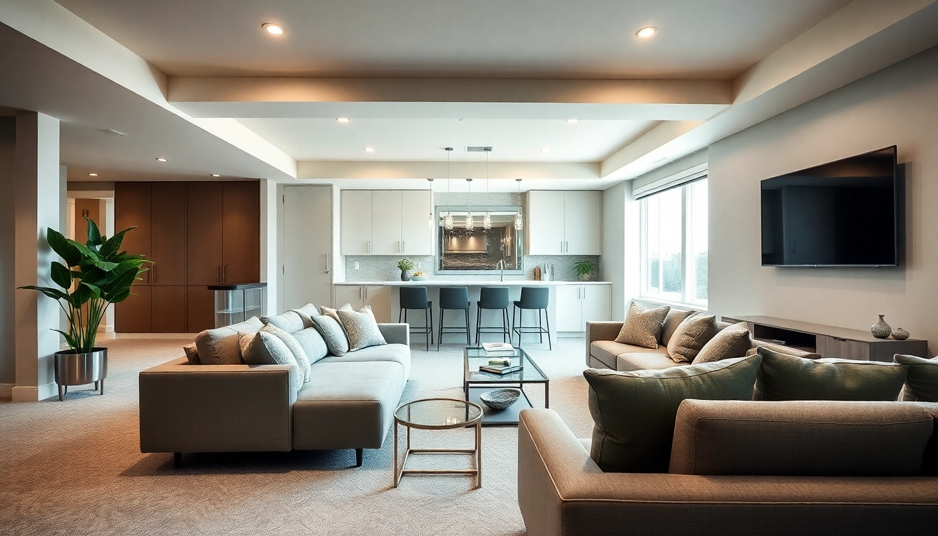 Transform your home with finished basements utah craftsmanship, showcasing cozy design elements.