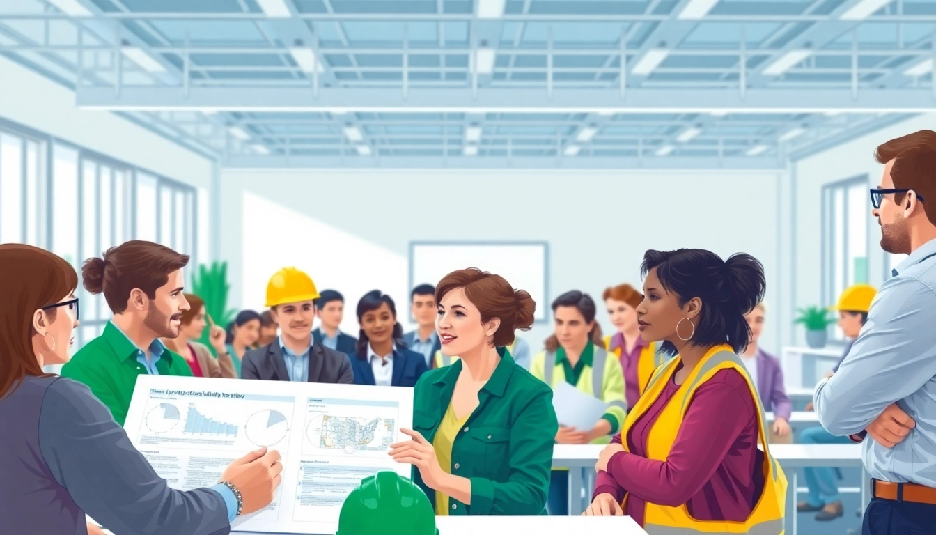 Engaging learners discussing nvq level 6 occupational health and safety answers in a classroom setting.