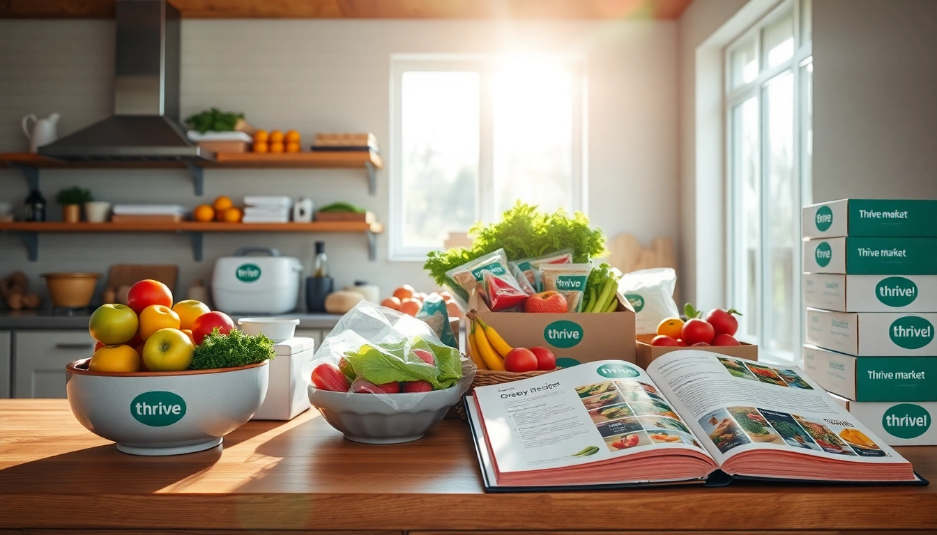 Understand the cost of Thrive Market products while shopping in a vibrant kitchen filled with fresh groceries.