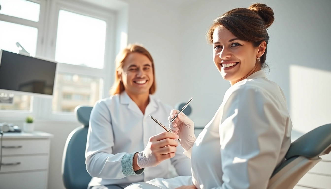 Experience comprehensive checkups with a friendly dentist in a modern dental clinic.