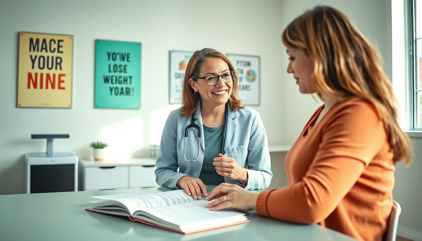 Engaging consultation for lose weight treatment between a health coach and a client.