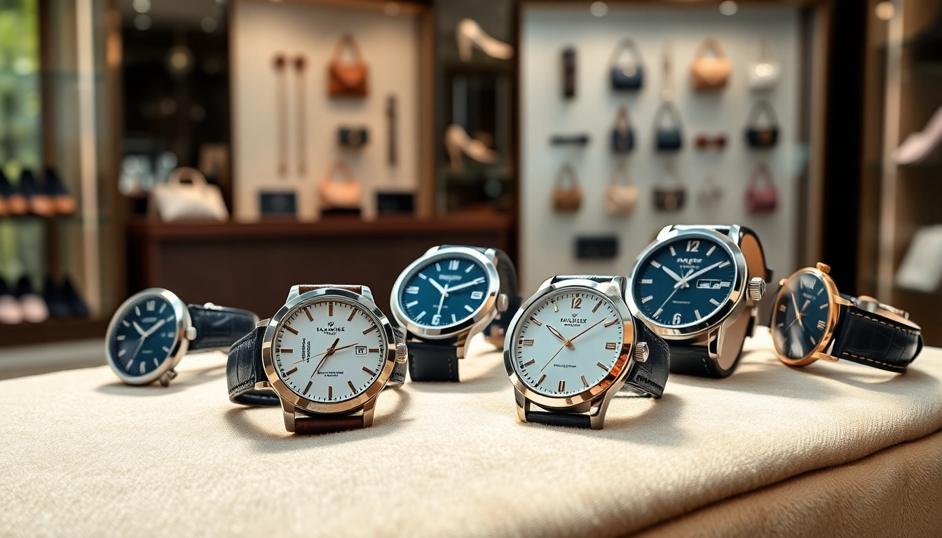 Damen Armbanduhren auf elegantem Untergrund präsentieren verschiedene stilvolle Designs.