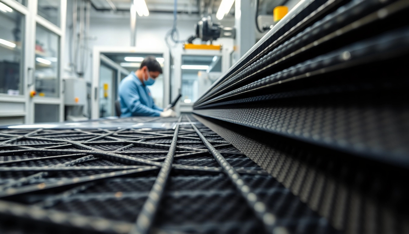 Engineer molding epoxy prepregs in an advanced manufacturing lab highlighting precision and innovation.