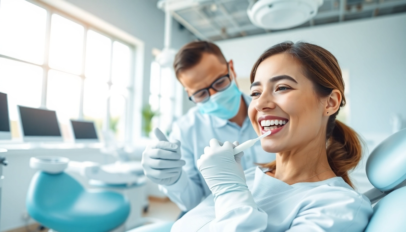 Dental checkups illustrating a dentist inspecting a patient's teeth in a bright office.