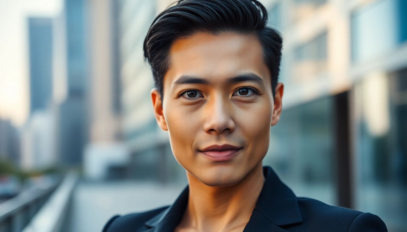 Showcase of Denver Professional Headshots with a confident individual in an urban setting.