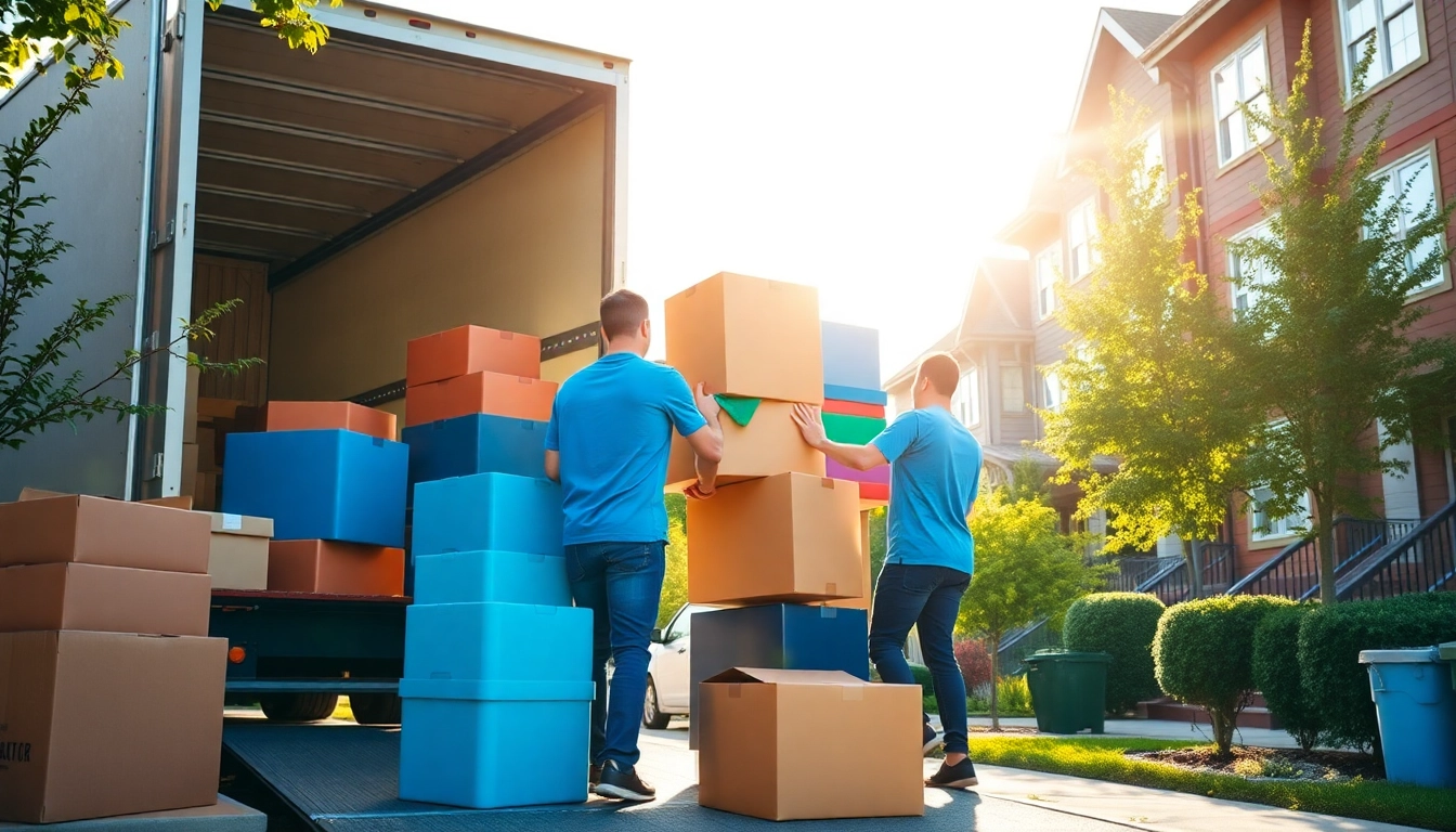 Movers Calgary loading a truck with furniture and boxes, showcasing professionalism.