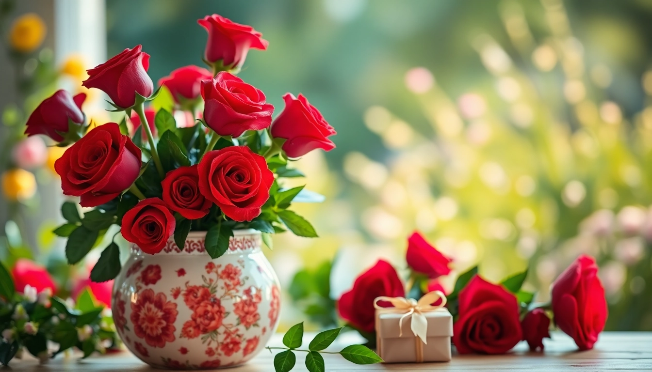 Elegant bouquet for Flower Delivery Diamond Creek, featuring red roses and thoughtful gift elements.