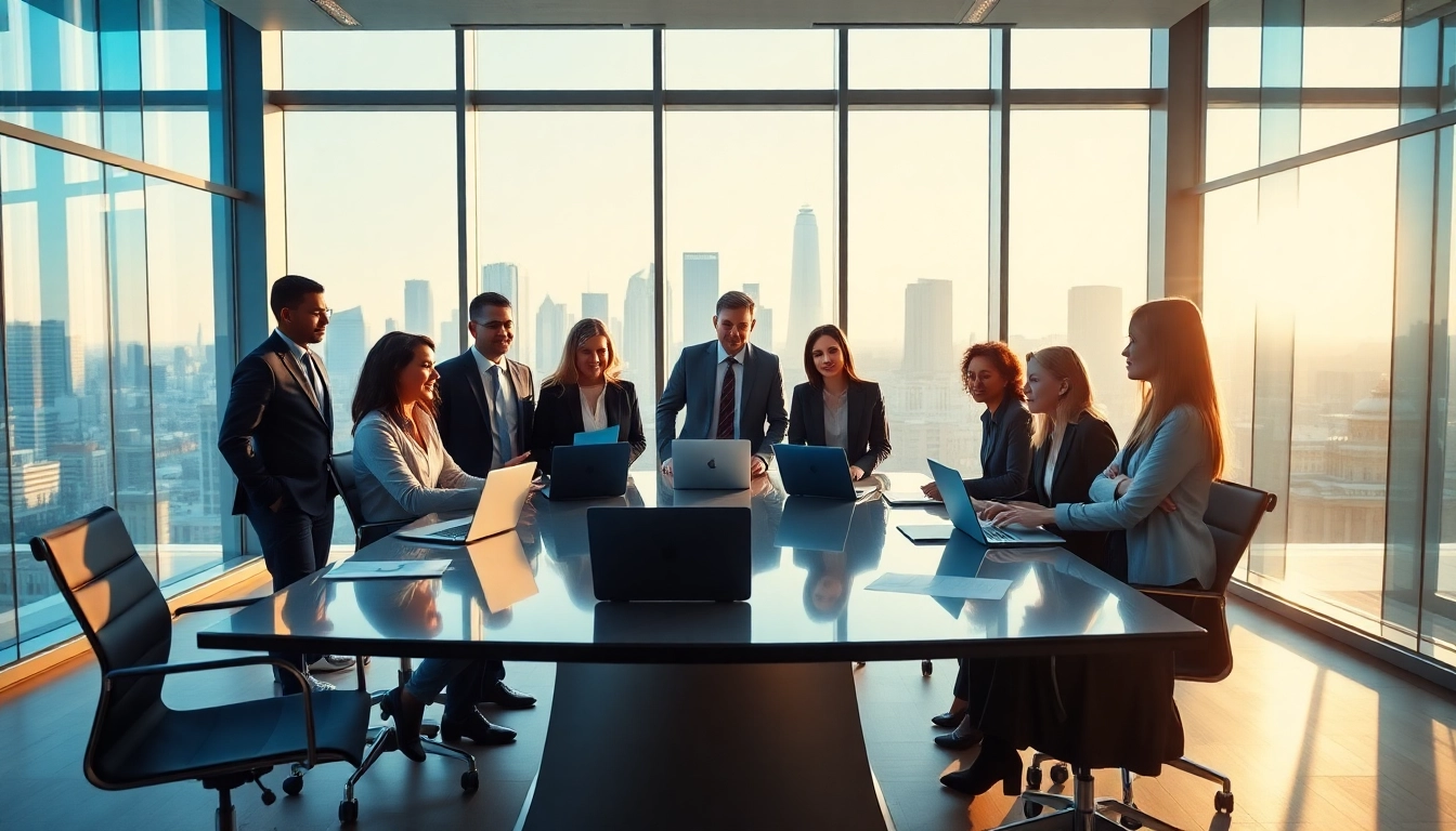 Quickplus Business Consultants team collaborating in a modern office.