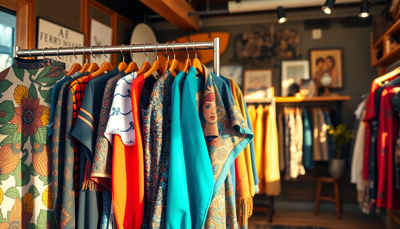 Discover premium art clothing Calgary showcased in a vibrant boutique setting with artistic designs.